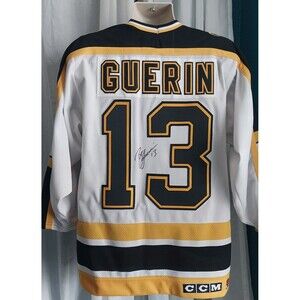 Bill Guerin Boston Bruins SIGNED CCM Authentic Stitched Jersey Medium